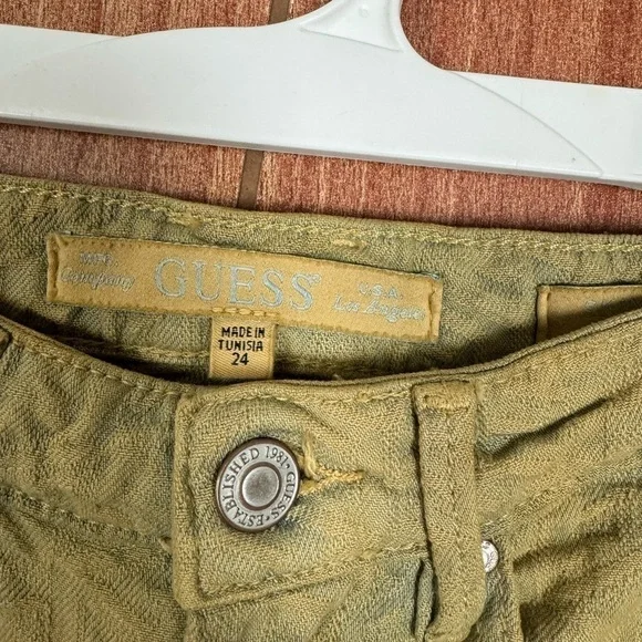 Guess High Rise Cube Yellow Skinny‎ Jeans - Picture 3 of 6